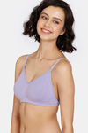 Zivame Beautiful Basics Double Layered Non Wired Full Coverage Backless Bra - Violet Tulip — thumbnail 5